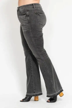 Judy Blue Full Size Mid Rise Tummy Control Washed Gray Release Hem Flare Jeans Plus Size -Little Loom Store 2022c1a3 6903 43f9 9618 f7ddf8f87edf Max Origin