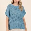 Mittoshop Mineral Wash Openwork Short Sleeve Knit Cover Up 1 Mittoshop Mineral Wash Openwork Short Sleeve Knit Cover Up -Little Loom Store 2142b7b0 1642 40c3 92f1 ed38510d2bba Min