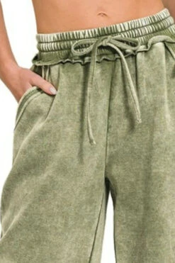 Zenana Full Size Acid Wash Fleece Palazzo Sweatpants With Pockets Plus Size -Little Loom Store 226a5593 5d55 4cb6 b084 b45d2fc415a5 Max Origin