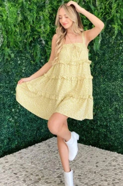 And The Why Ruffle Detailed Floral Babydoll Dress