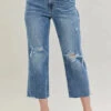 Judy Blue Full Size High Waist Destroy Crop Wide Leg Jeans Plus Size -Little Loom Store 2506cb8284c94dfd875c1843336e38a3 Max Origin