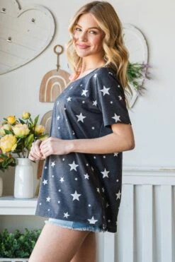 Star Print Asymmetrical Neck Short Sleeve Top 10 Star Print Asymmetrical Neck Short Sleeve Top -Little Loom Store 259d20ad 9534 43d9 bb12 563cbded6c16 Max
