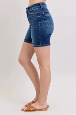 Judy Blue Full Size High Waist Bermudas Jeans W/ Back Flap Pockets Plus Size -Little Loom Store 25f352f3cd3f43f9b2bc17881c86ac90 Max Origin