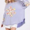 SAGE + FIG Daisy Patch Applique Long Sleeve Sweatshirt -Little Loom Store 267d9d12 fd97 4afd bf68 84230dc0f024 Min