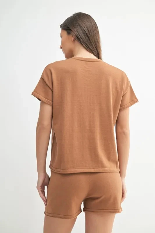 MONO B Easy Breezy Top And Shorts Sweater Set 5 MONO B Easy Breezy Top And Shorts Sweater Set - Image 3