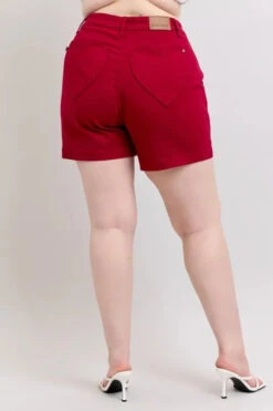 Judy Blue Plus Size High Waist Tummy Control Garment Dyed Heart Shaped Denim Shorts -Little Loom Store 27b59b03aad849b292ab6a17f44dcf6e Max Origin