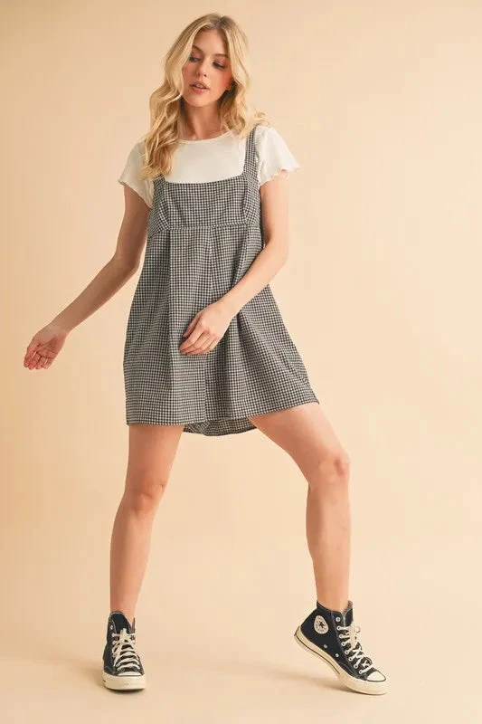 Aemi+Co Plaid Square Neck Romper 10 Aemi+Co Plaid Square Neck Romper - Image 8