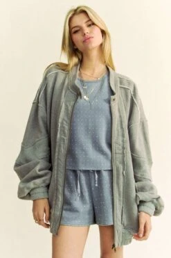 Davi & Dani Exposed Seam Zip Up Dropped Shoulder Jacket 12 Davi & Dani Exposed Seam Zip Up Dropped Shoulder Jacket -Little Loom Store 2832357b 8cf0 40f9 8a1e c4351e0ef7e8 Max