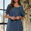 ADORA Raw Hem Mini Denim Dress With Pockets -Little Loom Store 29cd0859 4834 4440 b49d fbb7e52b5934 Min