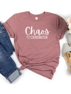 Chaos Coordinator Mom T-Shirt Bella + Canvas Unisex Jersey Short Sleeve Tee - Many Colors