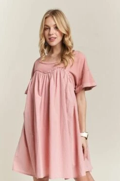 ADORA Round Neck Half Sleeve Babydoll Dress -Little Loom Store 2a5d972e 91a7 4855 bb5a 876cc31ffaa5 Min