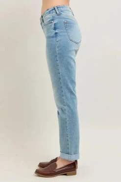 Judy Blue Full Size V-Front Cuff Boyfriend Jeans Plus Size -Little Loom Store 2b00ff72e34c44c79a40f662c3dad9ec Max Origin
