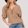 SAGE+FIG Lace-Up Waffle Knit Crop Top -Little Loom Store 2b5a3fd8 b7de 4261 8a89 b1d92701af34 Min