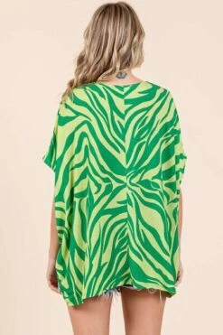 Mittoshop Zebra Print V-Neck Short Sleeve Oversized Top -Little Loom Store 2c88e48a 4b3f 41a9 b357 7deb24e3b370 Min