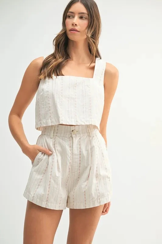 MABLE Square Neck Crop Top And Shorts Set 3 MABLE Square Neck Crop Top And Shorts Set