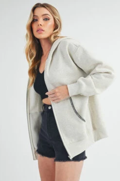 Aemi + Co Contrast Trim Zip Up Hoodie Jacket -Little Loom Store 2d7e08f7 bc6c 45f5 991d 7395467b28bd Max