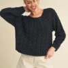 Aemi + Co Cable-Knit Openwork Round Neck Sweater -Little Loom Store 2da50039 fb2b 43eb 937b 799cb72b4677 Max