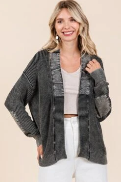 Mittoshop Contrast Patch Open Front Mineral Wash Cardigan -Little Loom Store 2e09849c 6d48 4d46 b1d7 fe609df16cf8 Max