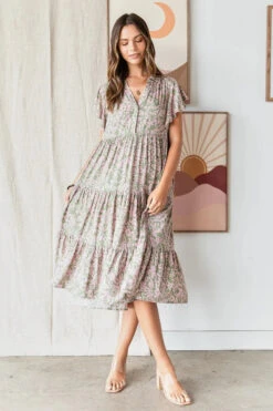 Mittoshop Abstract Print Ruffle Tier Midi Dress -Little Loom Store 2e7710096ca248fd830946d3bb969065 Max Origin