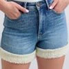 Judy Blue Full Size Hw Tummy Control Shearling Cuff Denim Shorts Plus Size -Little Loom Store 2ef14e747e8247ab8185db7741204496 Max Origin