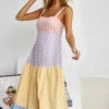BiBi Color Block Tiered Gingham Dress 1 BiBi Color Block Tiered Gingham Dress -Little Loom Store 2f9d118d99554e059b7f44d50fb75519 Max Origin