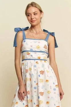 Davi & Dani Denim Binding Detail Smocking Summer Maxi Dress -Little Loom Store 30dff95c5cdb44258630f17afbee75b2 Max Origin