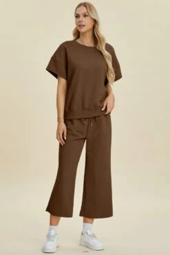 Double Take Full Size Texture Round Neck Top And Pants Set -Little Loom Store 3207730c 2539 4d11 819d 291e7e740318 Max