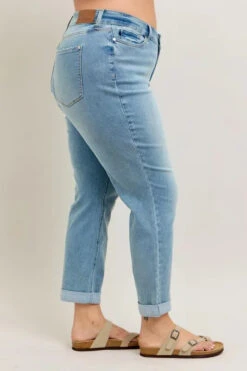 Judy Blue Full Size V-Front Cuff Boyfriend Jeans Plus Size -Little Loom Store 32bb8663 1065 4959 92fb 2a3fbc333a94 Max Origin