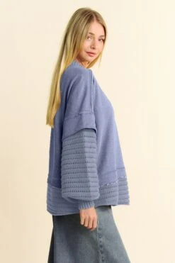 Davi & Dani Faux Layered Round Neck Sweater -Little Loom Store 33b70f37 b1ab 4afe a6d1 93c4a9fd669a Max