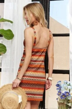 ADORA Contrast Striped V-Neck Mini Dress 14 ADORA Contrast Striped V-Neck Mini Dress -Little Loom Store 33dd3d11 e215 41be 9552 163c56c47a4e Min