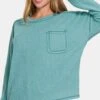 Zenana Full Size Contrast Stitching Brushed Ribbed Hacci Knit Top Plu Size -Little Loom Store 35404c39 3d9d 44d6 9e23 effd8b751969 Max