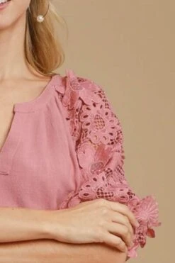 Umgee Full Size French Terry Boxy Cut Top With 3D Floral Sleeve Plus Size -Little Loom Store 354c8892 c3fd 4436 a7d4 326f52adc603 Min