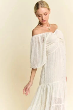 Davi & Dani Swiss Dotted Ruched Ruffle Open Back Midi Dress 14 Davi & Dani Swiss Dotted Ruched Ruffle Open Back Midi Dress -Little Loom Store 35cc311be6ca46bca16d825179c3baaf Max Origin