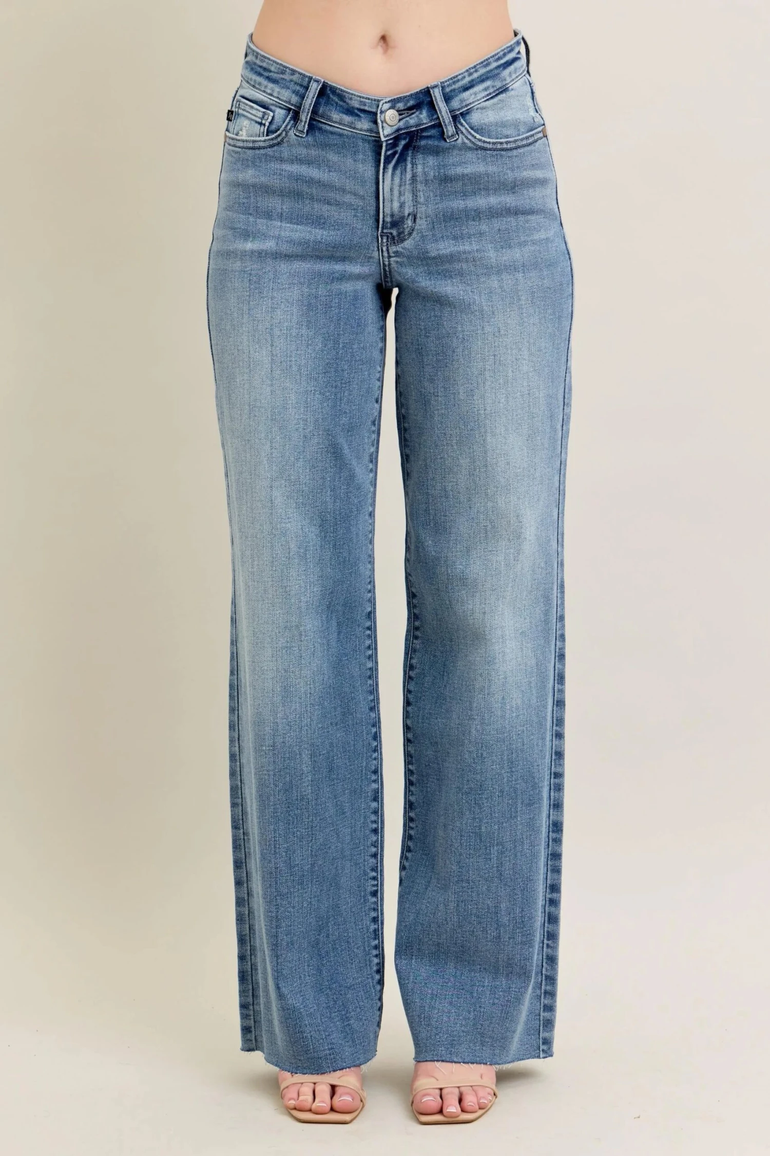 Judy Blue Full Size V - Front Baggy Jeans Plus Size 3 Judy Blue Full Size V - Front Baggy Jeans Plus Size