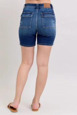 Judy Blue Full Size High Waist Bermudas Jeans W/ Back Flap Pockets Plus Size -Little Loom Store 39d11fa9154b4c3aa288be2ccd061d3c Max Origin