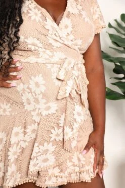 Double Take Floral Lace Pompom Detail Tie-Waist Flutter Sleeve Dress -Little Loom Store 3b5f584209c547db8b01f1a35db8d0b1 Max