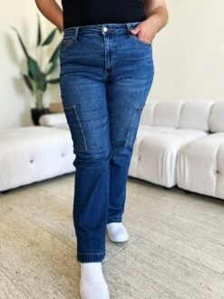 Judy Blue Full Size High Waist Straight Cargo Jeans -Little Loom Store 3bf539b7 71e7 48ea 9776 27a571674c59 Max