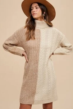 Annie Wear Color Block Turtleneck Sweater Dress -Little Loom Store 3e987a95 35da 40d5 b2ee 7ad498a6bc96 Max