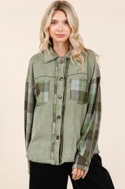 Mittoshop Button Down Contrast Plaid Patchwork Shacket 9 Mittoshop Button Down Contrast Plaid Patchwork Shacket -Little Loom Store 3ffb24b7 2980 400a a882 073df5cbde0d Min