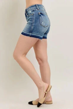 Judy Blue Mr Tummy Control Vintage Wash Release Hem Shorts -Little Loom Store 41e535277cc64ee194f46bd1bfbdee52 Max Origin