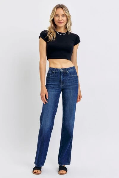 Judy Blue Full Size Tummy Control Straight Jeans Plus Size 3 Judy Blue Full Size Tummy Control Straight Jeans Plus Size