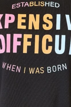 Expensive & Difficult Graphic Cuffed Sleeve T-Shirt -Little Loom Store 43346797f75f4d899b7e86f4651b235b Max