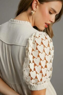 Umgee Full Size Ruffled Hem Heart Lace Sleeve Tie Neck Dress Plus Size -Little Loom Store 43c2b2b3 66df 48a0 8b92 21f26aa96b6e Max