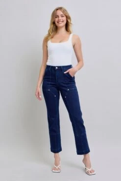 Judy Blue Full Size Hw Work Wear Knee Patch Straight Jeans Plus Size -Little Loom Store 4519ddd3b25f4c5392876b36b00e040c Max Origin