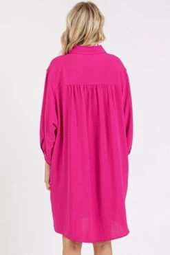 Mittoshop Airflow 3/4 Sleeve Buttoned Shirt Mini Dress -Little Loom Store 47309403 6d39 45ae aca8 8cb0b333f03f Min