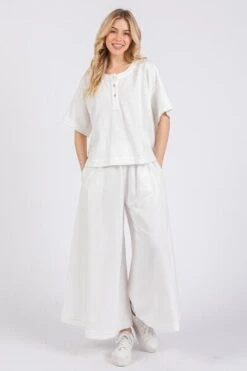 Ces Femme Half Button Half Sleeve Top And Pants Set -Little Loom Store 48081556 4c07 4a1c 8241 843820a168e0 Min