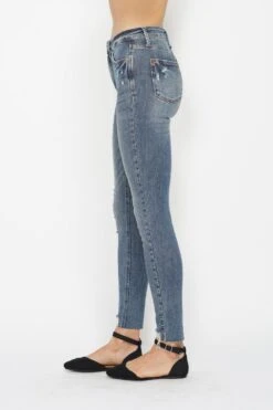 Judy Blue Full Size Tummy Control Vintage Wash Hem Destroy Skinny Jeans -Little Loom Store 481cfaf2 e1a4 42cc a0d3 0ae7c18053ad Max