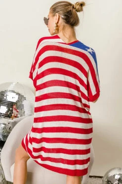 BiBi American Flag Low Gauge Knit Cardigan -Little Loom Store 48850e5baabe41ea998b0cf4e0d979b7 Max Origin