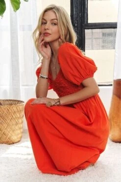 ADORA Popcorn Smocked Puff Sleeve Dress -Little Loom Store 49c25480 715e 498c b5c5 c963ff5cd825 Min