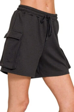 Zenana Scuba Thigh Pocket Shorts